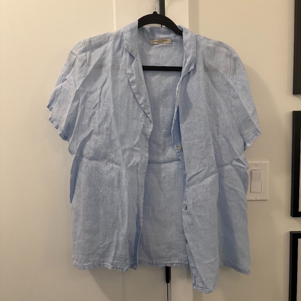 Linen Button Down Blouse